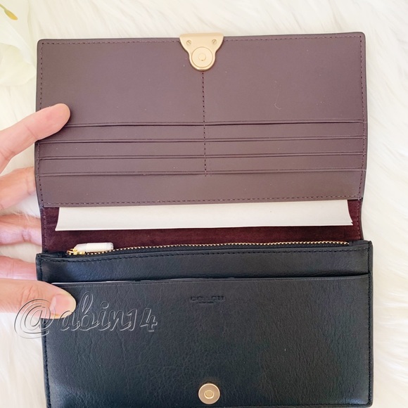 NWT Coach Dreamer Black Leather Wallet - Picture 5 of 8